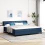 Cama con somier con colchón azul 200x200 cm tela von , Betten und Lattenroste - Ref: Foro24-3340051, Preis: 616,68 €, Rabatt: %