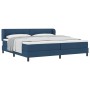 Cama con somier con colchón azul 200x200 cm tela von , Betten und Lattenroste - Ref: Foro24-3340051, Preis: 616,68 €, Rabatt: %
