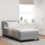 Cama Box Spring con colchón tela gris claro 90x200 cm by , Beds and slatted bases - Ref: Foro24-3340066, Price: 316,45 €, Dis...