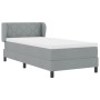 Cama Box Spring con colchón tela gris claro 90x200 cm de , Camas y somieres - Ref: Foro24-3340066, Precio: 316,29 €