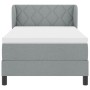 Cama Box Spring con colchón tela gris claro 90x200 cm by , Beds and slatted bases - Ref: Foro24-3340066, Price: 316,45 €, Dis...