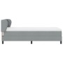 Cama Box Spring con colchón tela gris claro 90x200 cm by , Beds and slatted bases - Ref: Foro24-3340066, Price: 316,45 €, Dis...