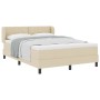Cama Box Spring con colchón tela crema 140x200 cm | Foro24.es | Tu tienda online para hogar, jardín y más Foro24.es