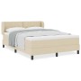 Cama Box Spring con colchón tela crema 140x200 cm | Foro24.es | Tu tienda online para hogar, jardín y más Foro24.es