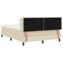 Cama Box Spring con colchón tela crema 140x200 cm | Foro24.es | Tu tienda online para hogar, jardín y más Foro24.es