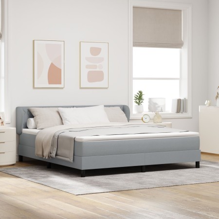 Cama Box Spring con colchón tela gris claro 180x200 cm von , Betten und Lattenroste - Ref: Foro24-3340101, Preis: 562,03 €, R...