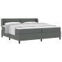 Cama Box Spring con colchón tela gris oscuro 200x200 cm by , Beds and slatted bases - Ref: Foro24-3340109, Price: 602,22 €, D...