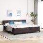 Cama Box Spring con colchón tela marrón oscuro 200x200 cm | Foro24.es | Tu tienda online para hogar, jardín y más Foro24.es