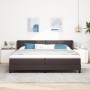 Cama Box Spring con colchón tela marrón oscuro 200x200 cm | Foro24.es | Tu tienda online para hogar, jardín y más Foro24.es