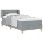 Cama Box Spring con colchón tela gris claro 90x200 cm | Foro24.es | Tu tienda online para hogar, jardín y más Foro24.es