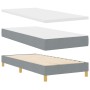 Cama Box Spring con colchón tela gris claro 90x200 cm | Foro24.es | Tu tienda online para hogar, jardín y más Foro24.es