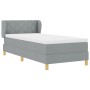 Cama Box Spring con colchón tela gris claro 90x200 cm | Foro24.es | Tu tienda online para hogar, jardín y más Foro24.es