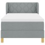 Cama Box Spring con colchón tela gris claro 90x200 cm | Foro24.es | Tu tienda online para hogar, jardín y más Foro24.es