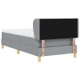 Cama Box Spring con colchón tela gris claro 90x200 cm | Foro24.es | Tu tienda online para hogar, jardín y más Foro24.es
