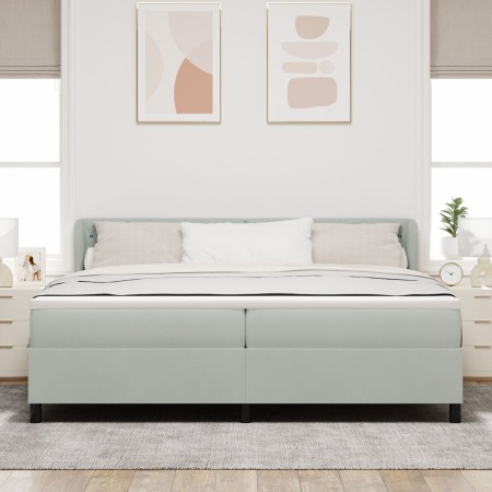 Cama Box Spring con colchón Gris Claro 200x200 cm Aterciopelado von , Betten und Lattenroste - Ref: Foro24-3340352, Preis: 55...