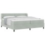 Cama Box Spring con colchón Gris Claro 200x200 cm Aterciopelado von , Betten und Lattenroste - Ref: Foro24-3340352, Preis: 55...