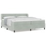 Cama Box Spring con colchón Gris Claro 200x200 cm Aterciopelado von , Betten und Lattenroste - Ref: Foro24-3340352, Preis: 55...