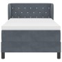 Cama Box Spring con colchón terciopelo gris oscuro 100x200 cm | Foro24.es | Tu tienda online para hogar, jardín y más Foro24.es
