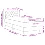 Cama Box Spring con colchón terciopelo gris oscuro 100x200 cm | Foro24.es | Tu tienda online para hogar, jardín y más Foro24.es