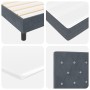 Cama Box Spring con colchón terciopelo gris oscuro 100x200 cm | Foro24.es | Tu tienda online para hogar, jardín y más Foro24.es