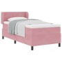 Cama Box Spring con colchón terciopelo rosa 90x190 cm by , Beds and slatted bases - Ref: Foro24-3340423, Price: 326,36 €, Dis...
