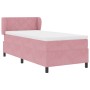 Cama Box Spring con colchón terciopelo rosa 90x190 cm by , Beds and slatted bases - Ref: Foro24-3340423, Price: 326,36 €, Dis...
