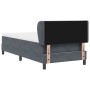 Cama Box Spring con colchón terciopelo gris oscuro 90x200 cm by , Beds and slatted bases - Ref: Foro24-3340425, Price: 303,09...