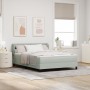 Cama Box Spring con colchón terciopelo gris claro 140x190 cm | Foro24.es | Tu tienda online para hogar, jardín y más Foro24.es