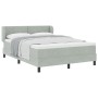 Cama Box Spring con colchón terciopelo gris claro 140x190 cm | Foro24.es | Tu tienda online para hogar, jardín y más Foro24.es