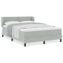 Cama Box Spring con colchón terciopelo gris claro 140x190 cm | Foro24.es | Tu tienda online para hogar, jardín y más Foro24.es