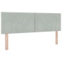 Cama Box Spring con colchón terciopelo gris claro 140x190 cm | Foro24.es | Tu tienda online para hogar, jardín y más Foro24.es