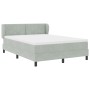 Cama Box Spring con colchón terciopelo gris claro 140x190 cm | Foro24.es | Tu tienda online para hogar, jardín y más Foro24.es
