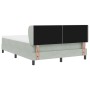 Cama Box Spring con colchón terciopelo gris claro 140x190 cm | Foro24.es | Tu tienda online para hogar, jardín y más Foro24.es