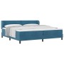 Cama con Base tipo Box Spring y Colchón  Azul Oscuro 200x200 cm Terciopelo | Foro24.es | Tu tienda online para hogar, jardín y más Foro24.es