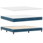 Cama con Base tipo Box Spring y Colchón  Azul Oscuro 200x200 cm Terciopelo | Foro24.es | Tu tienda online para hogar, jardín y más Foro24.es