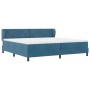 Cama con Base tipo Box Spring y Colchón  Azul Oscuro 200x200 cm Terciopelo | Foro24.es | Tu tienda online para hogar, jardín y más Foro24.es