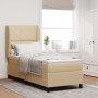 Cama Box Spring con colchón tela crema 80x200 cm | Foro24.es | Tu tienda online para hogar, jardín y más Foro24.es