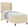 Cama Box Spring con colchón tela crema 80x200 cm | Foro24.es | Tu tienda online para hogar, jardín y más Foro24.es