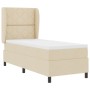 Cama Box Spring con colchón tela crema 80x200 cm | Foro24.es | Tu tienda online para hogar, jardín y más Foro24.es