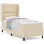Cama Box Spring con colchón tela crema 80x200 cm | Foro24.es | Tu tienda online para hogar, jardín y más Foro24.es