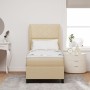 Cama Box Spring con colchón tela crema 80x200 cm | Foro24.es | Tu tienda online para hogar, jardín y más Foro24.es