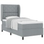 Cama Box Spring con colchón tela gris claro 90x200 cm | Foro24.es | Tu tienda online para hogar, jardín y más Foro24.es