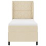 Cama Box Spring con colchón tela crema 80x200 cm | Foro24.es | Tu tienda online para hogar, jardín y más Foro24.es