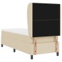 Cama Box Spring con colchón tela crema 80x200 cm | Foro24.es | Tu tienda online para hogar, jardín y más Foro24.es
