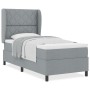 Cama Box Spring con colchón tela gris claro 90x200 cm | Foro24.es | Tu tienda online para hogar, jardín y más Foro24.es