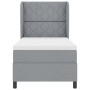 Cama Box Spring con colchón tela gris claro 90x200 cm | Foro24.es | Tu tienda online para hogar, jardín y más Foro24.es