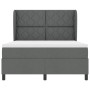 Cama Box Spring con colchón tela gris oscuro 140x190 cm | Foro24.es | Tu tienda online para hogar, jardín y más Foro24.es