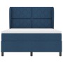 Cama Box Spring con colchón tela azul 140x190 cm by , Beds and slatted bases - Ref: Foro24-3340626, Price: 533,48 €, Discount: %