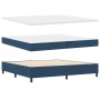 Cama Box Spring con colchón tela azul 200x200 cm by , Beds and slatted bases - Ref: Foro24-3340654, Price: 718,50 €, Discount: %