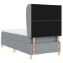 Cama Box Spring con colchón tela gris claro 90x200 cm | Foro24.es | Tu tienda online para hogar, jardín y más Foro24.es